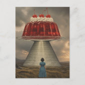 Kirsche Surreal Süße Leckerei Postkarte (Vorderseite)