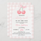 Kirsche Sweet Cherries Kinderdusche Einladung (Vorne/Hinten)