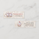 Kirsche überstieg Kuchen-Visitenkarten Mini Visitenkarte (Vorne/Hinten)