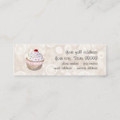 Kirsche überstieg Kuchen-Visitenkarten Mini Visitenkarte (Rückseite)