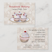 Kirsche überstieg Kuchen-Visitenkarten Visitenkarte (Vorne/Hinten)