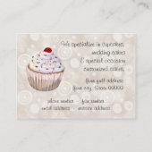 Kirsche überstieg Kuchen-Visitenkarten Visitenkarte (Rückseite)