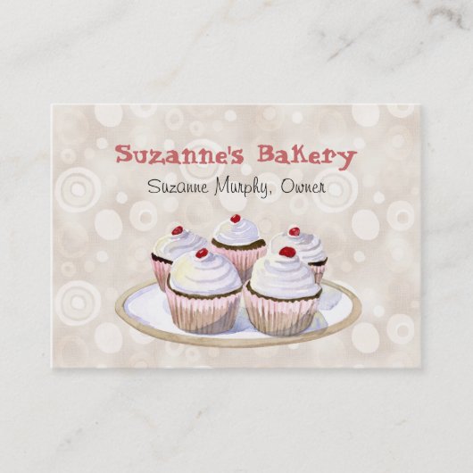 Kirsche überstieg Kuchen-Visitenkarten Visitenkarte (Vorderseite)
