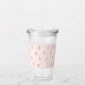 Kirsche Umriss Minimalismus Acryltrinkbecher (Rechts)