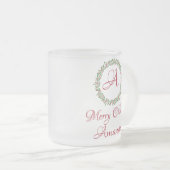 Kirsche und Blätter Weihnachten Mattglastasse (VorderseiteRechts)