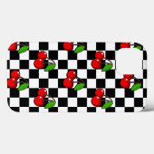 Kirsche und Karo Case-Mate iPhone Hülle (Rückseite (Horizontal))