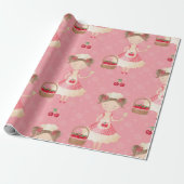 Kirsche und Regenbogen Frucht Pastell Süße Geburts Geschenkpapier (Ungerollt)