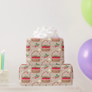 Kirsche und Regenbogen Frucht Pastell Süße Geburts Geschenkpapier