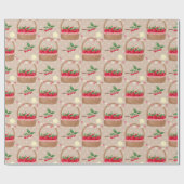 Kirsche und Regenbogen Frucht Pastell Süße Geburts Geschenkpapier (Flach)