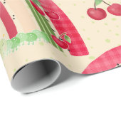 Kirsche und Regenbogen Frucht und Pastell Hübsche Geschenkpapier (Rolleneckpunkt)