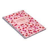 Kirsche und rosa Schleife Notizblock (Rechte Seite)