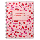 Kirsche und rosa Schleife Notizblock (Vorderseite)