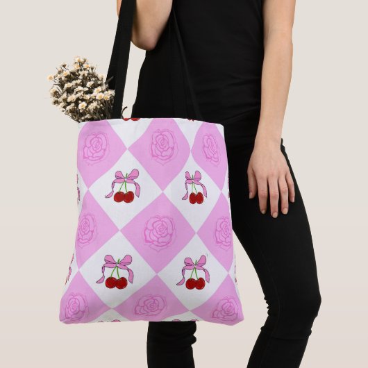 Kirsche und Rose Tasche (Von Nahem)