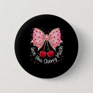 Kirsche und Schleifen Süße Kirsche Liebe dich Kirs Button