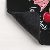 Kirsche und Schleifen Süße Kirsche Liebe dich Kirs Mousepad (Ecke)