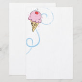 Kirscheiscreme Briefpapier (Vorne/Hinten)