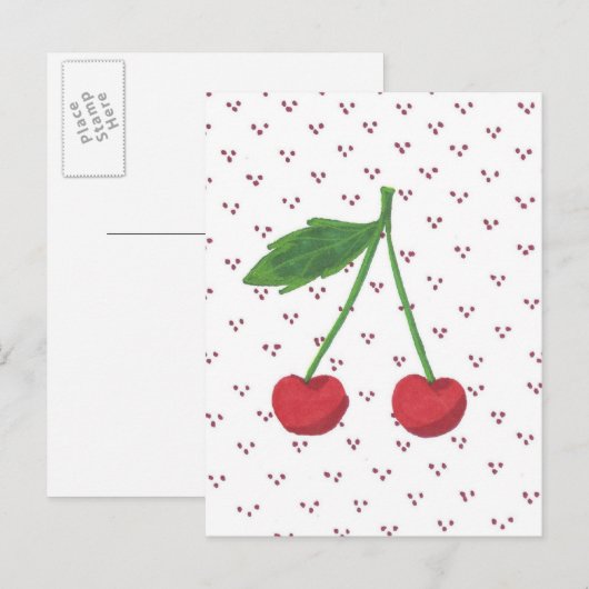 Kirschen 2 postkarte (Vorne/Hinten)