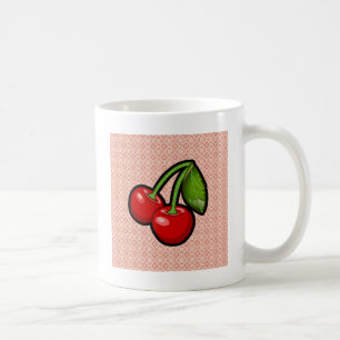 Kirschen auf Blume Kaffeetasse