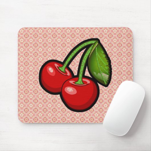 Kirschen auf Blume Mousepad (Mit Mouse)