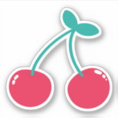 Kirschen auf dem Stalk Aufkleber (Vorderseite)