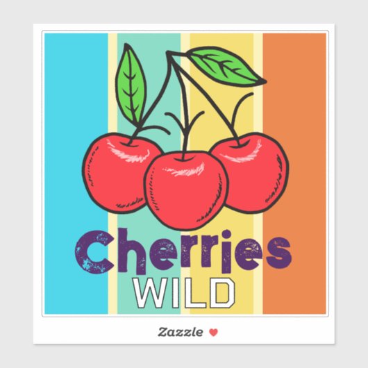 Kirschen Aufkleber (Blatt)