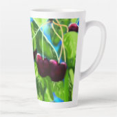 Kirschen aus den Zweigen Kirsche rot grün Milchtasse (Rechts)