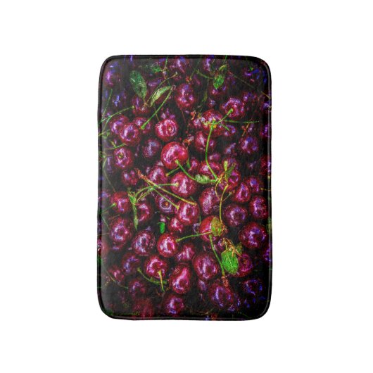 Kirschen Badematte (Vorderseite Vertikal)