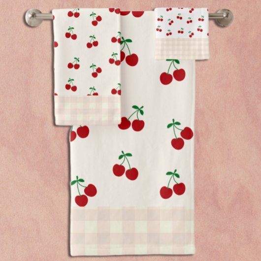 Kirschen Badhandtuch Set