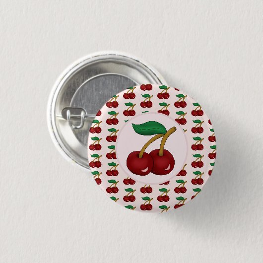 Kirschen Button (Vorne & Hinten)