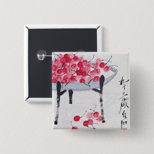 Kirschen Button (Vorne & Hinten)