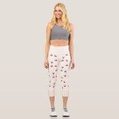 Kirschen Capri Leggings (Vorderseite)
