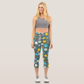 Kirschen Capri Leggings (Vorderseite)
