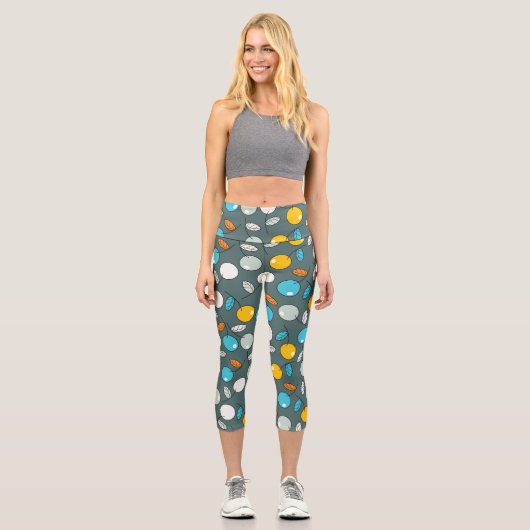 Kirschen Capri Leggings (Vorderseite)