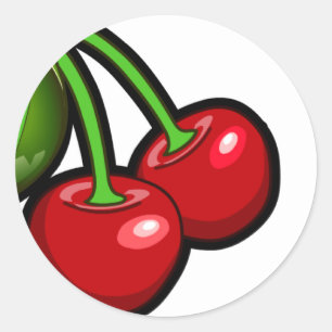 Kirschen durch PinkGirlz Runder Aufkleber
