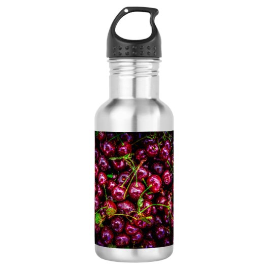 Kirschen Edelstahlflasche (Vorderseite)