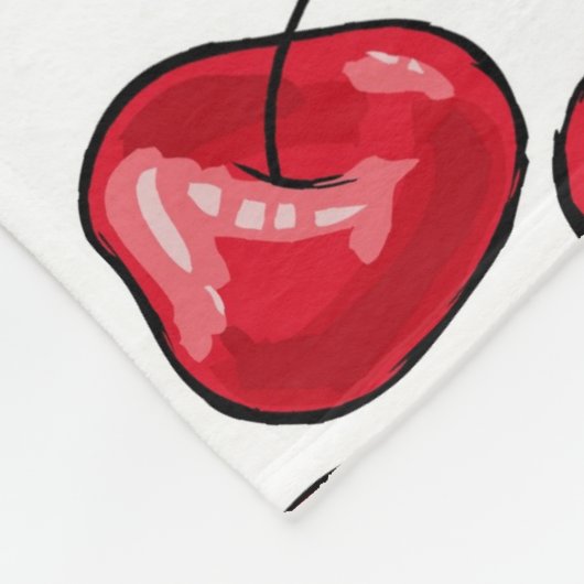 Kirschen Fleecedecke (Ecke)