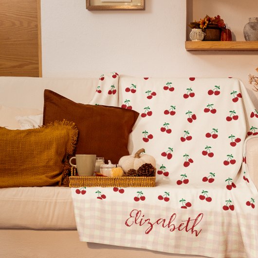 Kirschen Fleecedecke