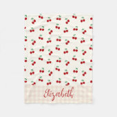 Kirschen Fleecedecke (Vorderseite)