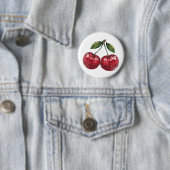 Kirschen Fruchtdisco Groovy Retro Button (Beispiel)