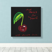 Kirschen für Dessertdrucke Leinwanddruck (Insitu (Holzboden))