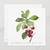 Kirschen für Sie flache Grußkarte (Vorne/Hinten)