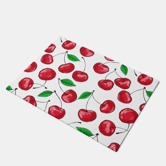 Kirschen Fußmatte (Schrägansicht)
