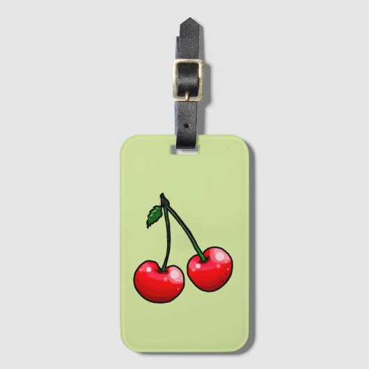 Kirschen Gepäckanhänger (Vorderseite Vertikal)