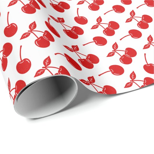 Kirschen Geschenkpapier (Rolleneckpunkt)