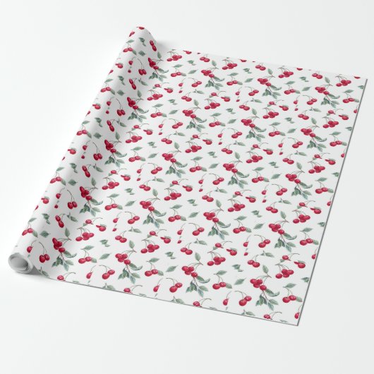 Kirschen Geschenkpapier (Ungerollt)