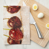 Kirschen Geschirrtuch (Viertel Falte)