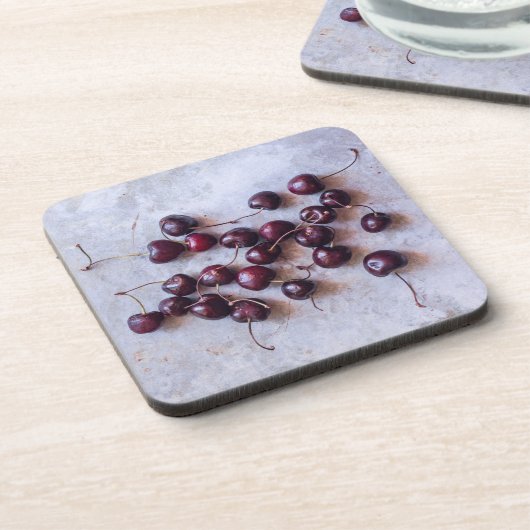 Kirschen Getränkeuntersetzer (Linke Seite)