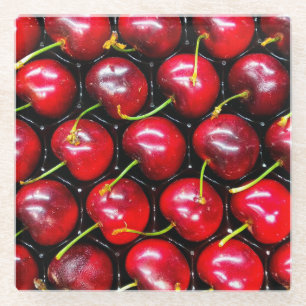 Kirschen Glasuntersetzer