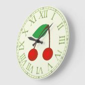 Kirschen Große Wanduhr (Winkel)