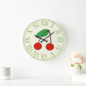 Kirschen Große Wanduhr (Zuhause)